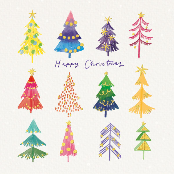 Rainbow Trees and Merry & Bright Tree - Twin pack