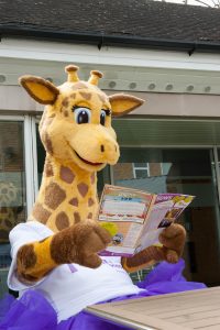 Gemma the Giraffe reading
