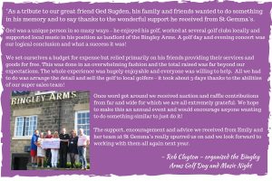 The Bingley Arms Fundraising Quote